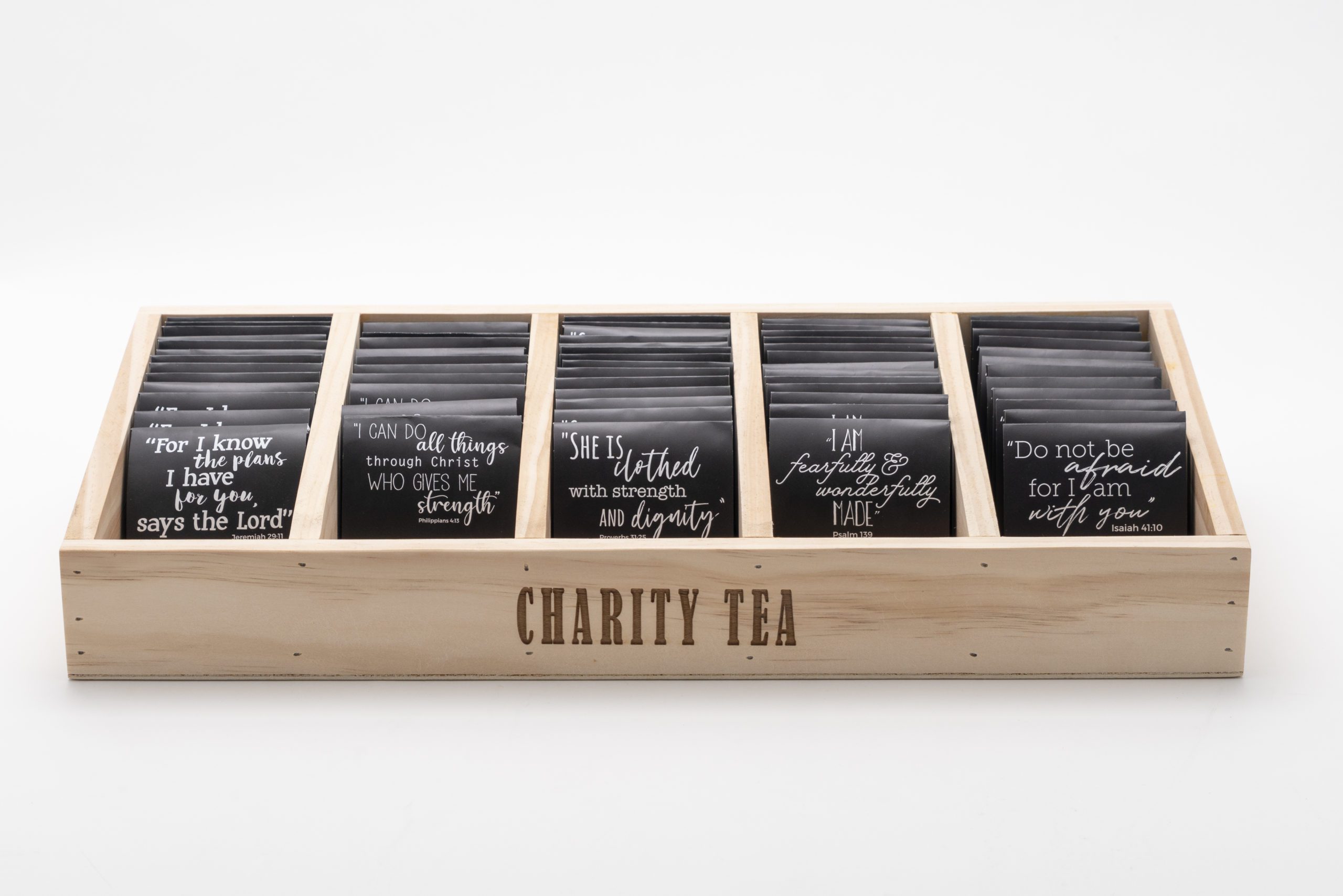 PositiviTeas™ Bible Verse Range, 100 Single Serve Tea bags with Display Box